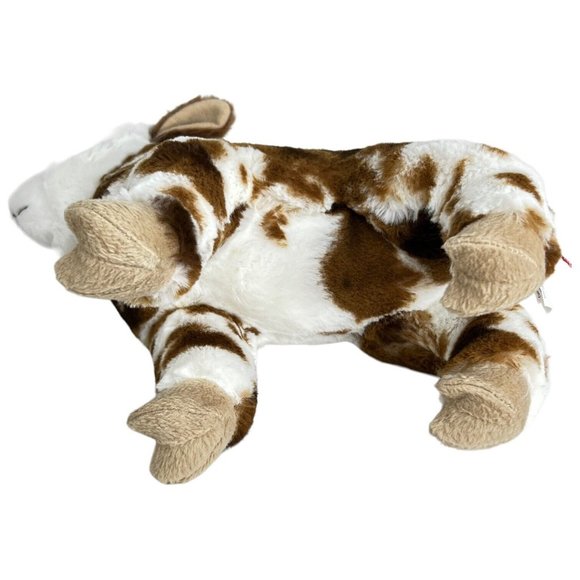 Douglas Cuddle Toy Plush Gerti Goat White Brown Spots Farm Stuffed Animal Toy - Picture 6 of 7